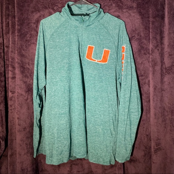 Adidas Miami Hurricanes Lightweight 1/4 ZIP - Picture 2 of 4